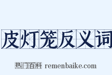 皮灯笼反义词是什么意思的图片